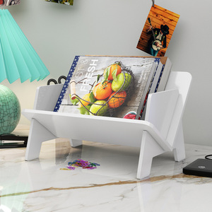 Étagère de bureau créative à 1 niveau, support de rangement de fichiers rectangulaire portable pour la maison, le bureau, organisateur minimaliste - Product Image 2