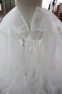 P3100 Jupon en maille élastique beige <span class=keywords><strong>sans</strong></span> <span class=keywords><strong>cerceau</strong></span> Jupon pour <span class=keywords><strong>robe</strong></span> <span class=keywords><strong>de</strong></span> <span class=keywords><strong>mariée</strong></span> - Product Image 5