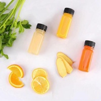 Botellas de Plástico Vacías de 2 oz para Muestras de Jugo, Recipientes Reutilizables de PET para Bebidas, Tapas a Prueba de Manipulación, a Prueba de Fugas, para Bebidas Energéticas y Refrescos