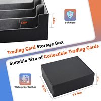 Boîte de rangement étanche pour cartes à collectionner personnalisée 1800 + en cuir PU avec étui de collecte organisé à fermeture magnétique