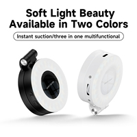 Lampe LED magnétique M28 pour selfie, 3 modes d'éclairage réglables, mini lumière d'appoint pour téléphones, vidéos YouTube, maquillage, photographie, TikTok Live