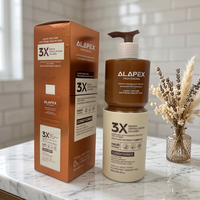 Ensemble de soins capillaires Alapex 3X Keratin Collagen Clarify Scalp Repair Strengthen Protect pour cheveux secs, abîmés et crépus, étiquette privée OEM ODM