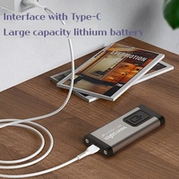 Porte-clés personnalisé avec logo, lampe torche, alarme personnelle, rechargeable par USB-C, étanche, ultra-fin, pour la défense personnelle en extérieur