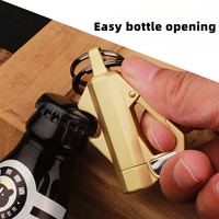 Offre Spéciale Portable métal porte-clés créatif en plein air voyage multifonctionnel bière ouvre-bouteille porte-clés kérosène briquet porte-clés