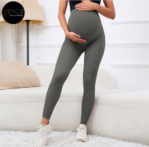 Leggings de maternité taille haute unis - Soutien précoce de la <span class=keywords><strong>grossesse</strong></span> - Tissu doux comme du beurre - Vêtements de yoga décontractés - Sans couture - Quatre directions - Product Image 4