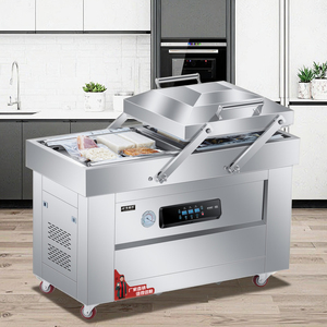 High Quality Automatic Electric Dual <b>Vacuum</b> Chamber Machine for Chicken Vegetables Food <b>Vacuum</b> Packing Case Pouch Flat Design - Product Image 1