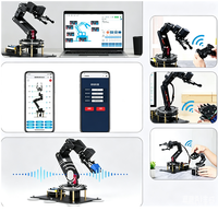 Code source ouvert pour un bras robotique de vision à six axes avec cœur PLC, pompe à air en alliage d'aluminium, ventouse 24V 1kW contrôlée par application mobile