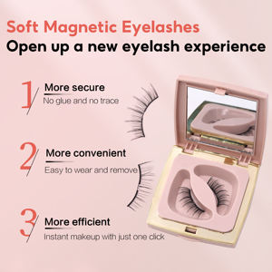 Doğal yeniden kullanılabilir manyetik kirpikler kiti aplikatör ile hiçbir tutkal gerekli Lashes 1 Pairs Manga manyetik kirpikler kiti - Product Image 3