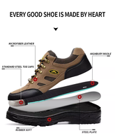 Chaussures de sécurité industrielles à embout d'acier indestructibles, anti-perforation et antidérapantes, bottes de sécurité pour hommes pour la construction, vente chaude