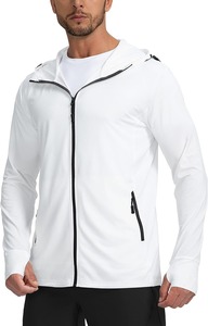 Chaqueta con capucha Softshell ligera para hombre, resistente a la intemperie, cremallera, protección UV, uso durante todo el año, tela duradera para una primavera resistente - Product Image 2