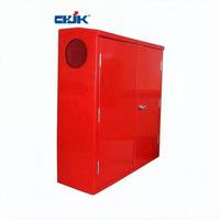 Armoire pour enrouleur de tuyau d'incendie Jinkai - Construction robuste en acier doux thermolaqué, utilisation et installation faciles, protection incendie