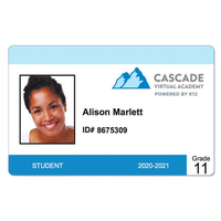 Carte d'identité personnalisée à impression numérique personnalisable pour étudiants employés avec numéro de série