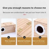 Nid de reproduction pour perroquets en bois de pin, motif tigre, pour perruches, incubateur vertical chauffant pour l'hiver