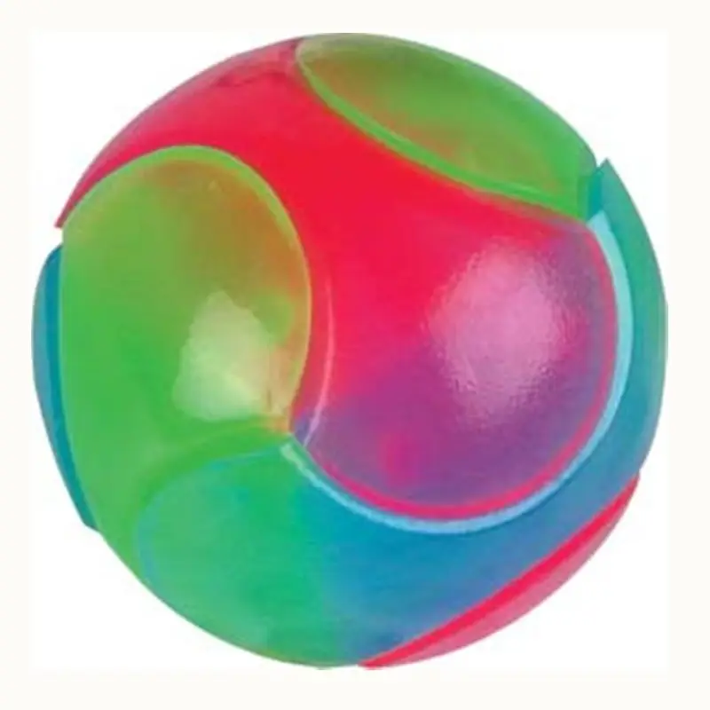 2024 New TPR LED elastischer Haustierball blinkender hüpfender L-Katzball-Spielzeug-Flash-Spielzeug