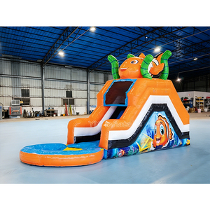 Tobogán Acuático Inflable <span class=keywords><strong>Infantil</strong></span> con Diseño <span class=keywords><strong>de</strong></span> Pez Payaso, con Piscina y Rampa <span class=keywords><strong>de</strong></span> Escalada para Entretenimiento <span class=keywords><strong>Infantil</strong></span> - Product Image 4