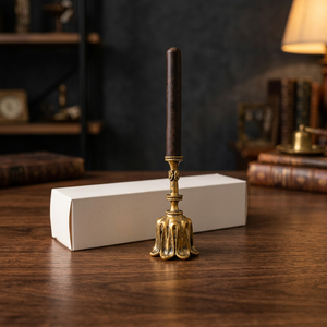 Brass snuffer With Wooden Handle For Indoor Aromatherapy Home Decor - Product Image 5