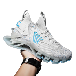 Mocasines Deportivos para Hombre Estilo Baloncesto, Transpirables, Antideslizantes, con Parte Superior de PU, Zapatillas Negras Casuales a la Moda - Product Image 1