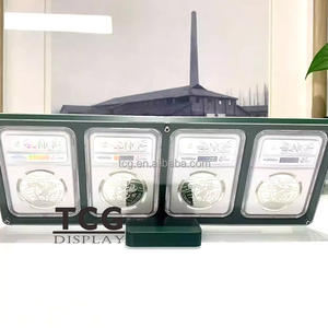 Caja de almacenamiento de celda de moneda con grado dorado de almacenamiento seguro de acrílico personalizado TCG con coleccionistas de monedas NGC PCGS IGS, caja de losa de consola - Product Image 4