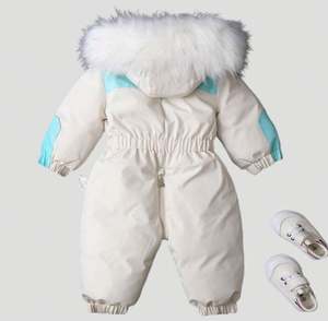 Baby <b>Snowsuit</b>, Winter Romper Hooded Boys Girls Jumpsuit, Thick Windproof Infant Newborn Clothes 3-24 Months - Product Image 5