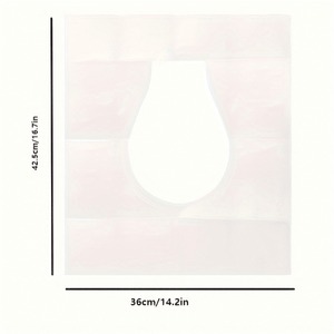 Protège-sièges de toilettes jetables portables pour voyage, camping, hôtel – Tapis de toilettes biodégradables et solubles dans l'eau en papier - Product Image 5
