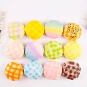 Simulation Sesame Pineapple Bread Model Colorful Squishy Soft Bread Relieve Stress Toys