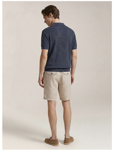Vente d'usine : Shorts en lin délavé style streetwear pour hommes, brodés, écologiques, respirants, vintage, 100 % lin - Product Image 2