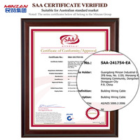 SAA AS/NZS BS6004/6242Y Australischer Standard 3-adrig 2-adrig 2,5mm 4mm 6mm Kupfer-Elektrokabel Twin and Earth TPS-Flach kabel