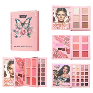 Palette de maquillage pour les yeux et le visage JULYSTAR, ensemble de maquillage parfait, livre de maquillage magique, comprenant des ombres à paupières, du contour, du blush - Product Image 3