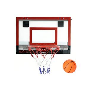 ห่วงบาสเก็ตบอลขนาดเล็ก 18"x12" สำหรับติดประตู, แผ่นหลังกันแตกแบบมืออาชีพพร้อมขอบเหล็กแบบถอดได้, ชุดกีฬาในร่มสำหรับสำนักงานและหอพัก - Product Image 1