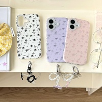 Petit nœud floral frais pour coque de téléphone portable Apple 16 Pro Max, pendentif pour iPhone 15 14 Plus A14 11 Pro 11 Pro Max 13