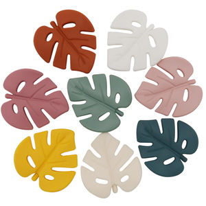 Mordedor para masticar para bebés, juguetes con forma <span class=keywords><strong>de</strong></span> hoja, Grado Alimenticio suave Natural, <span class=keywords><strong>silicona</strong></span> libre <span class=keywords><strong>de</strong></span> BPA, juguetes para bebés - Product Image 2