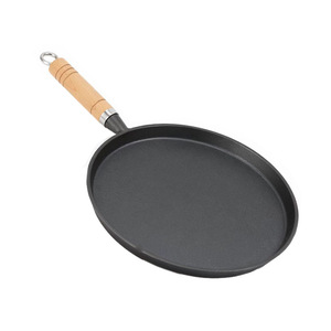 Cast Iron Uncoated Frying Pan Round Durable For Stir Frying Deep Frying Pan Frying - Product Image 1