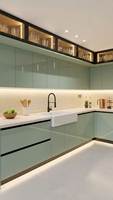 Meubles de cuisine en vente flash, nouveaux arrivages, portes d'armoires en PVC, design modulaire