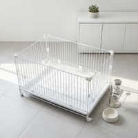 Cage métallique industrielle pliable et portable pour animaux de compagnie, robuste et solide, pour la marche et la course, avec palettes repliables, fournisseur OEM