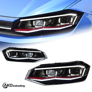 Farol LED Automático <span class=keywords><strong>AKD</strong></span> para VW Polo 2019-2024 com Sinal de Direção Sequencial, Novo, Lente Dupla Colorida, Animação de Inicialização - Product Image 1
