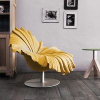 Fauteuil de détente inclinable rotatif à 360 degrés, super confortable, design moderne, velours doux, pour la maison, le bureau, l'appartement, la villa, la chambre