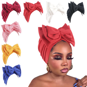 <span class=keywords><strong>Bonnet</strong></span> turban doux pour <span class=keywords><strong>femme</strong></span> avec nœud multicouche, foulard <span class=keywords><strong>africain</strong></span> pour <span class=keywords><strong>femme</strong></span> - Product Image 1