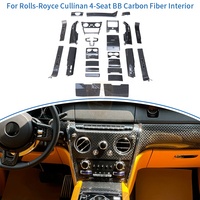Kit de remplacement de garnitures intérieures de voiture Black-B de mise à niveau de luxe pour Rolls Royce Cullinan SUV Console centrale plaques de seuil de porte de tableau de bord