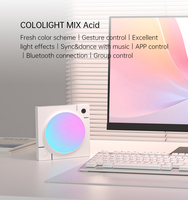 Panel de Luz LED Inteligente de Diseño Moderno con Pantalla Blanca, Control Remoto RGB y Control por Aplicación para Juegos