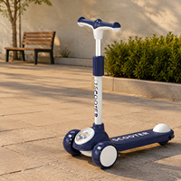 Trottinette pliable à trois roues de haute qualité pour enfants, roues en PU, jouet d'extérieur pour garçons et filles