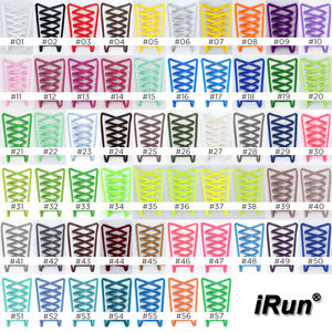 IRun Sepatu Kets Olahraga Oval Warna-warni, Tali Sepatu Bulat Multifungsi dengan Hadiah B - Product Image 3