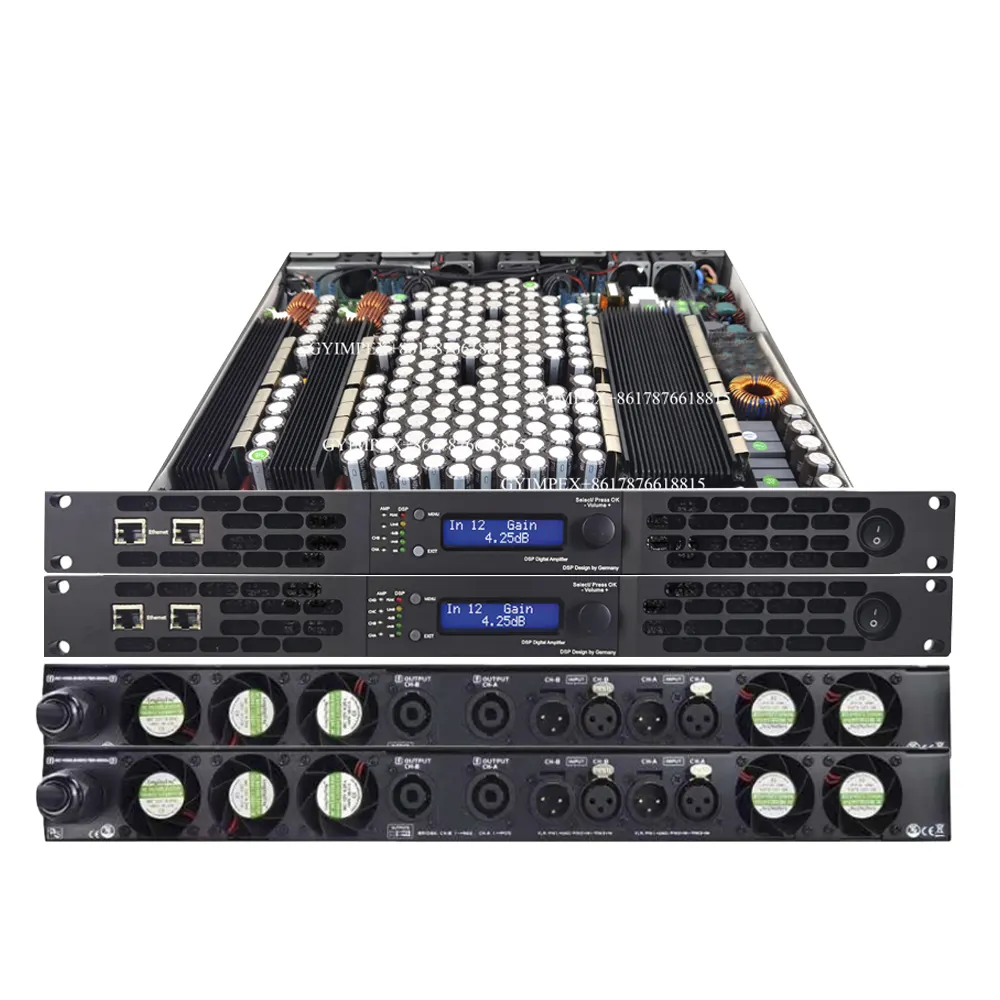 Hot selling DANTE version ALLDSP FIR 1U 2 channels music system 3500W audio power amplifier for single two way line array