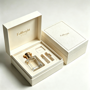 OEM Custom Logo Premium Hinge Perfume Box with Molded <b>Pulp</b> Insert - Eco-Friendly Textured Cardboard Gift Packaging Manufacturer - Product Image 2