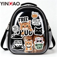 Autocollants de chat amusants et mignons, autocollants en vinyle découpés sur mesure, imperméables, adaptés aux enfants, adhésifs, pour une décoration idéale