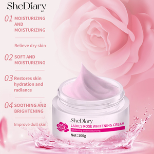 SheDiary Rose Rosto Pele Clareamento Mancha Escura Creme Natural Clareamento Nicotinamida Pele Clareamento Facial Cuidado Creme - Product Image 3