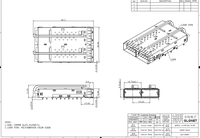 1x1 SFP28 Cage dengan Light Pipe Press-Fit EMI Spring Fingers 25G Optical Module Cage untuk Server AI