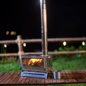 사계절 아웃도어 어드벤처용 미니멀리스트 디자인의 맞춤형 스테인리스 스틸 건조 목재 연료 휴대용 캠핑 주방 스토브 - Product Image 5
