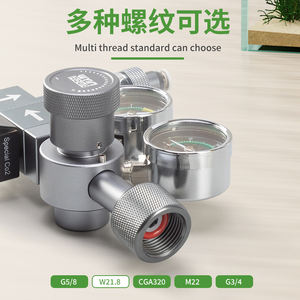 WYIN AQUA Aquarium Dual Gauge <span class=keywords><strong>CO2</strong></span> Reguladores de Pressão Conector Rápido Válvula Solenóide Valor-Redução <span class=keywords><strong>CO2</strong></span> para Aquário - Product Image 2