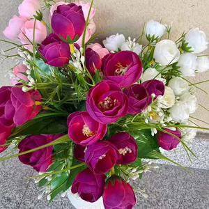 Flor Artificial de Alta Calidad con 9 Cabezas de Capullo de Té, 45cm, con Base de Tela, Color Personalizado, Estilo Moderno, Decoración de Boda Hecha a Mano - Product Image 6