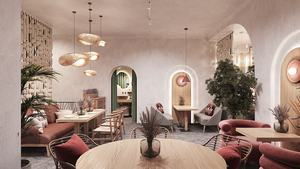 ชั้นวางจอแสดงผลเชิงพาณิชย์แบบกำหนดเองพร้อมไฟ LED ที่ทันสมัยเคาน์เตอร์แสดงอาหารธรรมชาติสำหรับตกแต่งภายในร้านอาหาร - Product Image 6